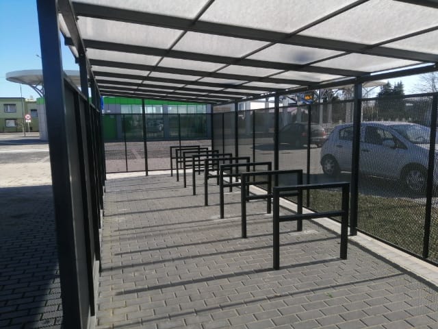 Wiata rowerowa blacha perforowana