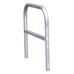 Stojak rowerowy U z rury z poprzeczką